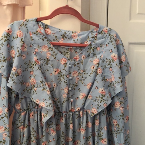 Shein Floral Maxi Dress - Picture 2 of 4